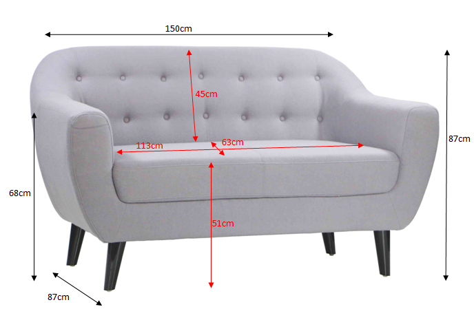 Kraesten Replica Sofa (Light Grey) - Image 11