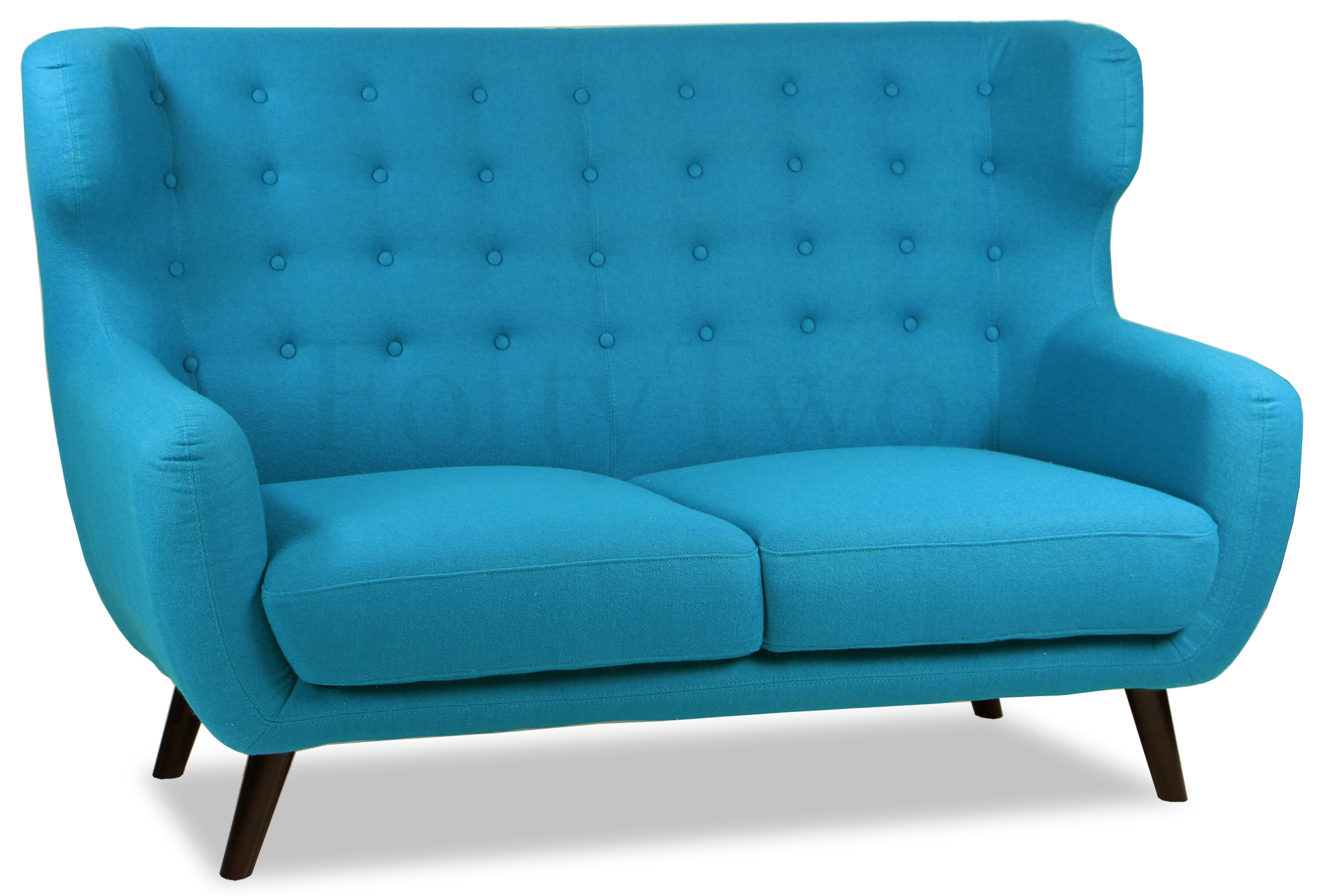 Replica WingBack Designer 2 Seater Sofa (Aqua) - Image 2