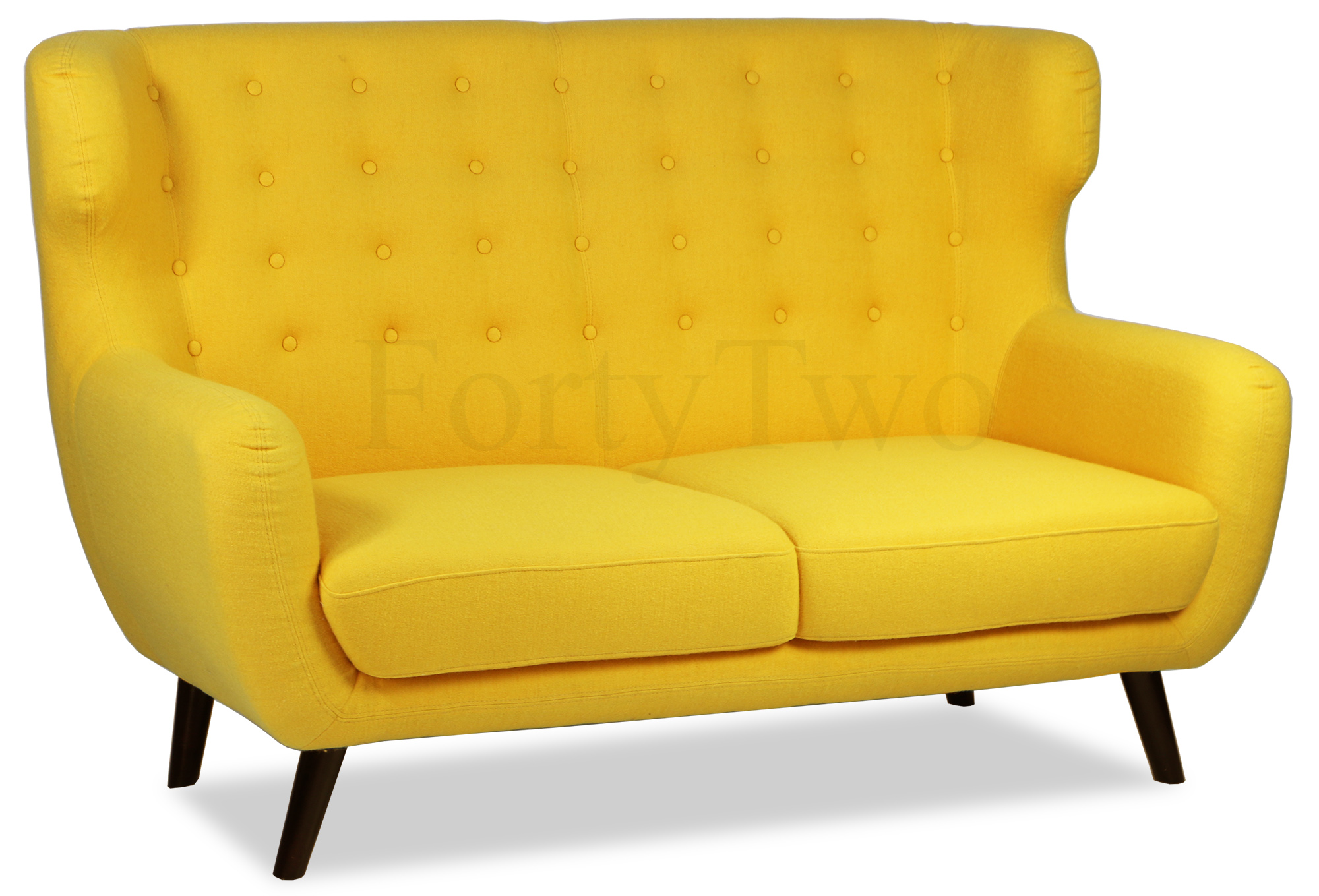 Replica WingBack Designer 2 Seater Sofa (Yellow) - Image 2