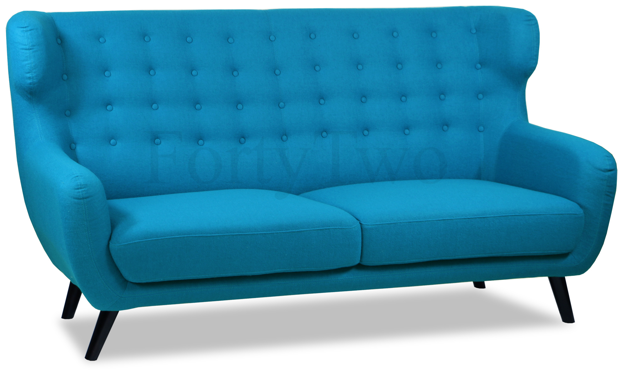 Replica WingBack Designer 3 Seater Sofa (Aqua) - Image 2
