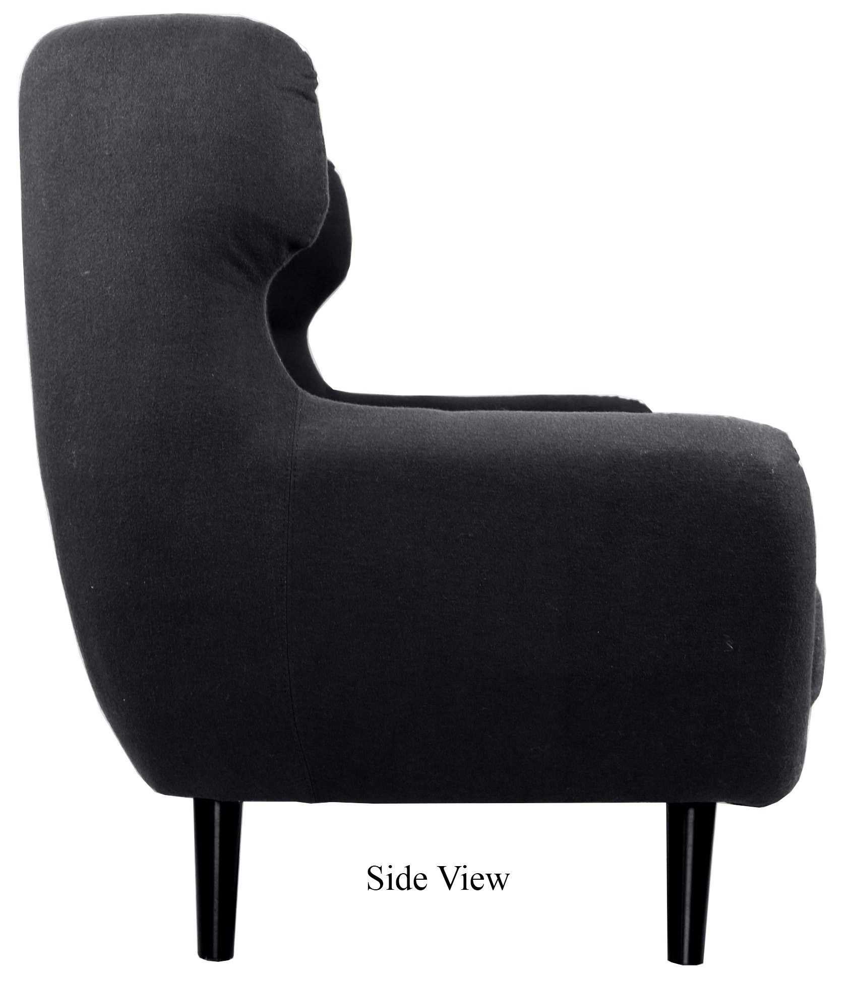 Replica WingBack Designer 3 Seater Sofa (Charcoal) - Image 4