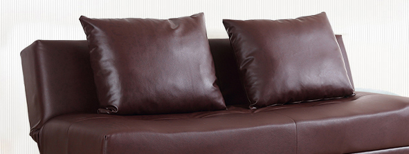 Sweden Sofa Bed (PVC Brown) - Image 2