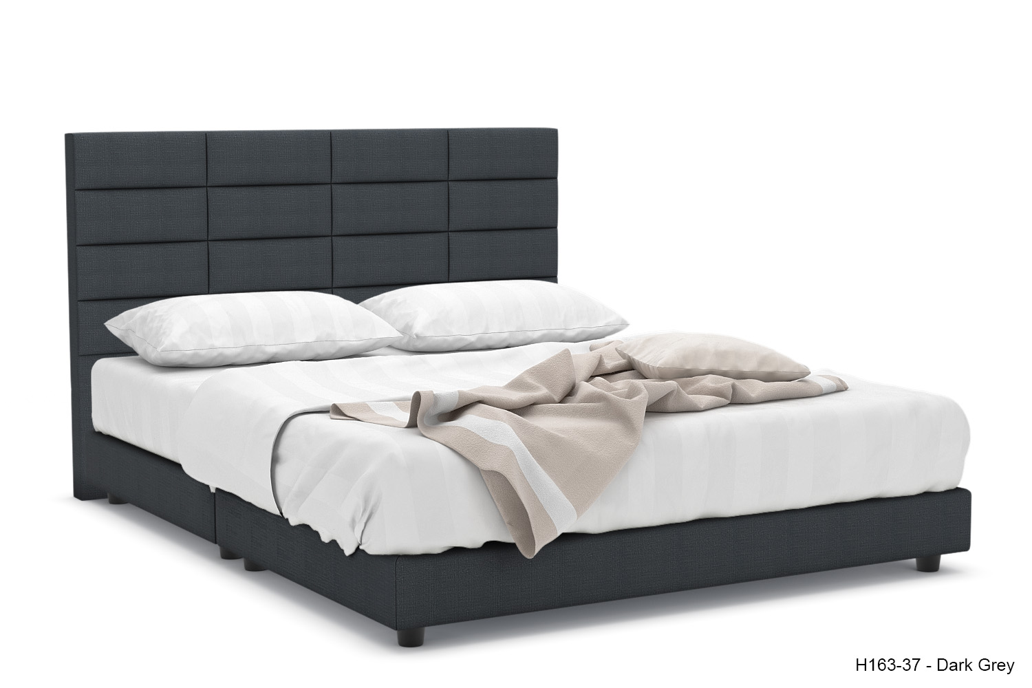Hugh Brick Fabric Bed Frame - Image 6