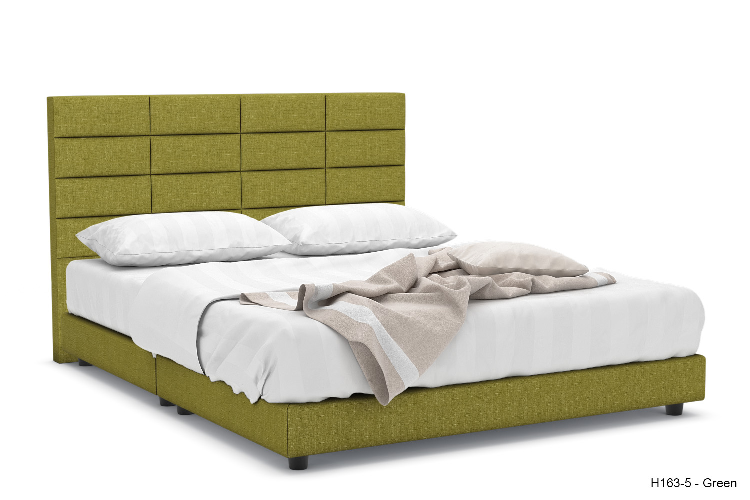 Hugh Brick Fabric Bed Frame - Image 2
