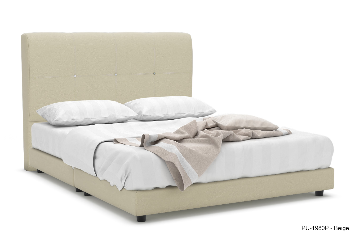Eugenia Faux Leather Bed Frame - Image 3