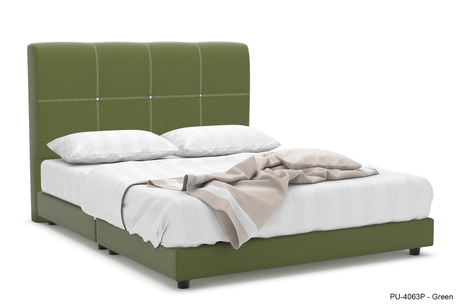 Eugenia Faux Leather Bed Frame - Image 2