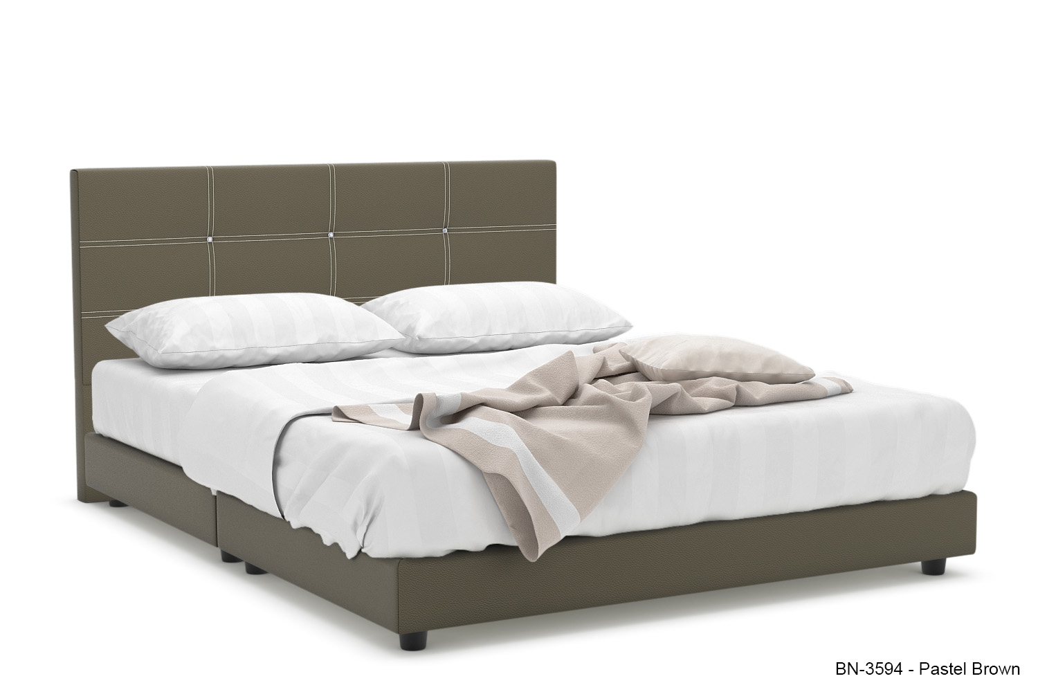 Rofer Faux Leather Bed Frame - Image 2