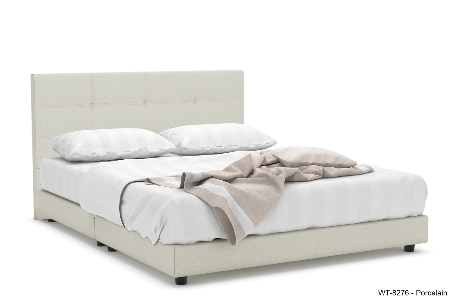 Rofer Faux Leather Bed Frame - Image 3