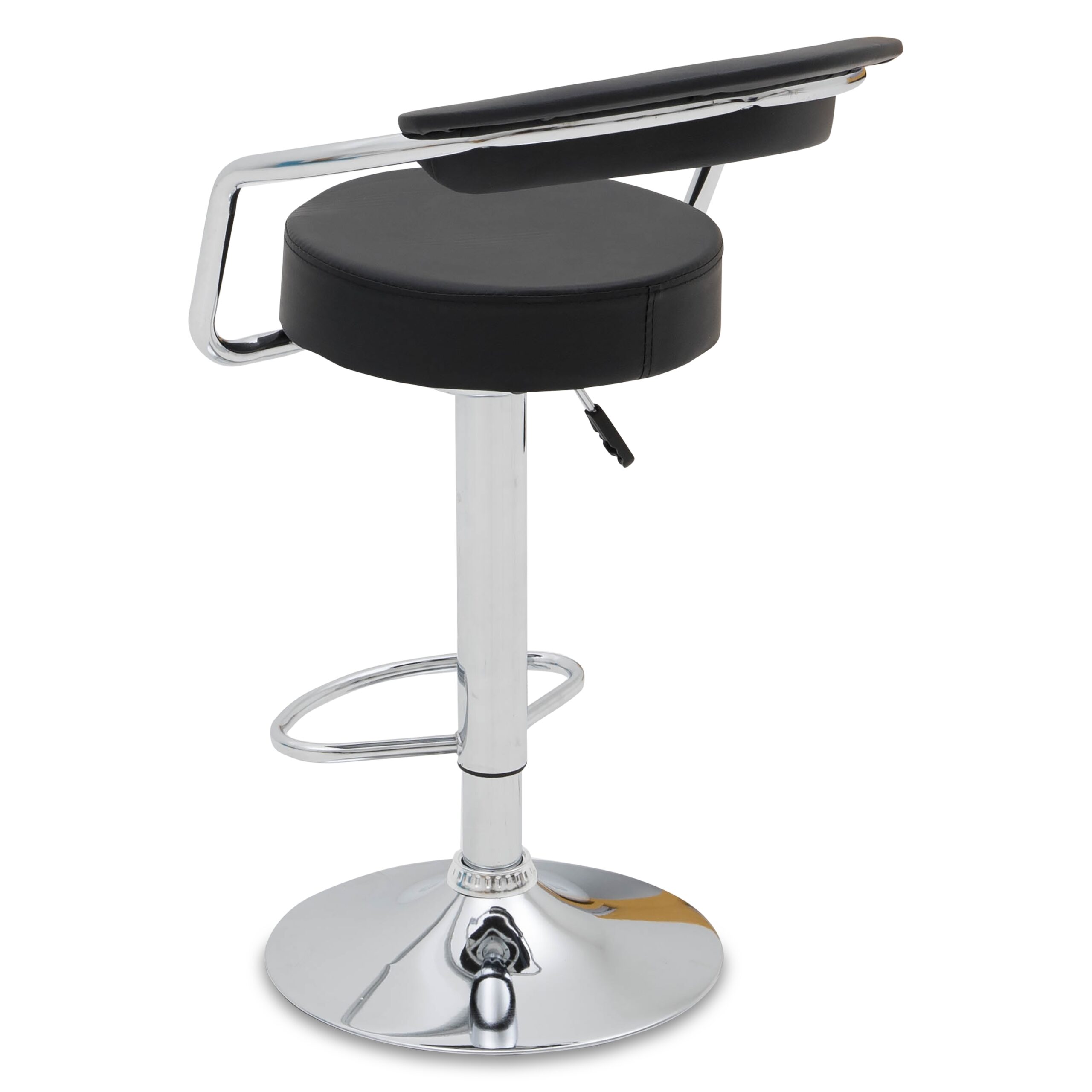 Balustrade Armchair Bar Stool (Black) - Image 4