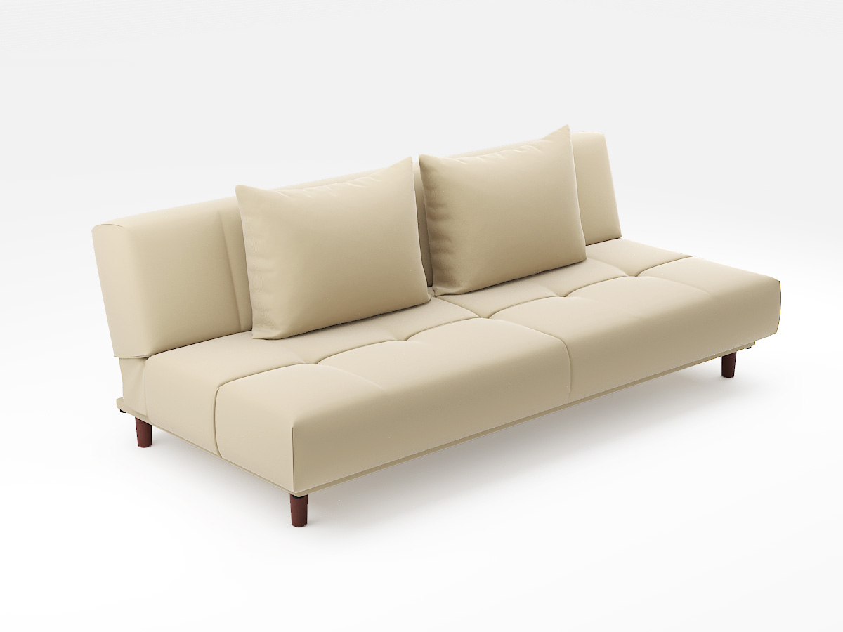 Sweden Sofa Bed (PVC Beige) - Image 3