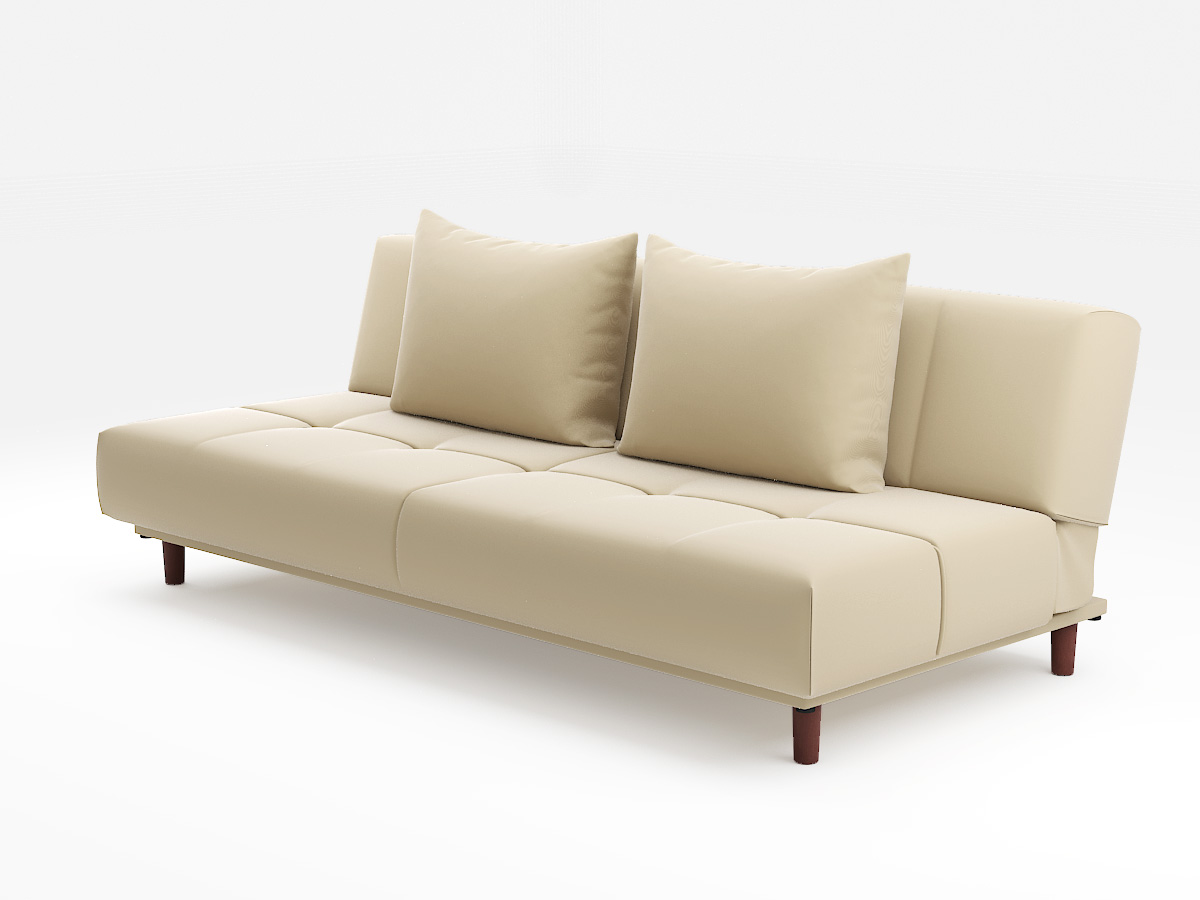 Sweden Sofa Bed (PVC Beige) - Image 6