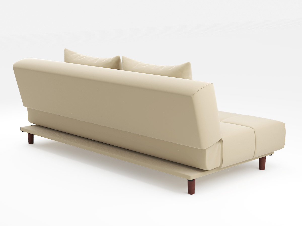 Sweden Sofa Bed (PVC Beige) - Image 4