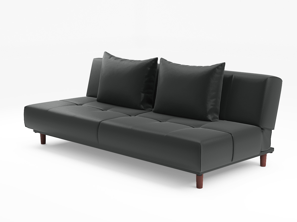 Sweden Sofa Bed (PVC Black) - Image 2
