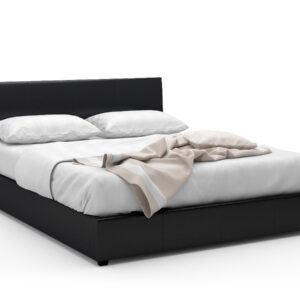 Foster Queen-Sized Storage Bed  (PU Black)