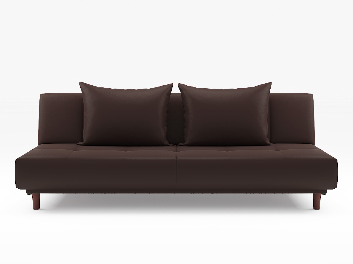 Sweden Sofa Bed (PVC Brown) - Image 3
