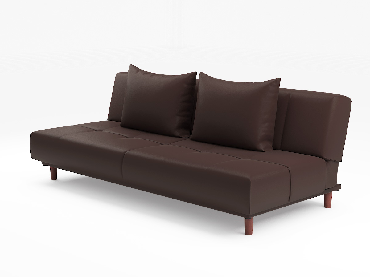 Sweden Sofa Bed (PVC Brown) - Image 6