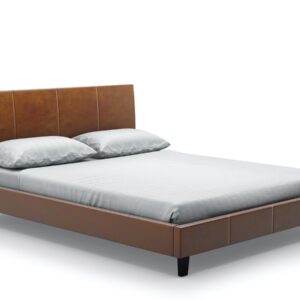 Haagen Queen-Sized Bed (PU Camel Brown)