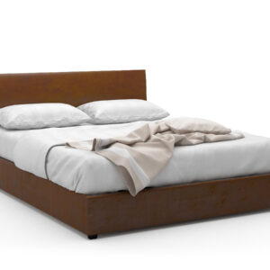 Foster Queen-Sized Storage Bed (PU Camel Brown)