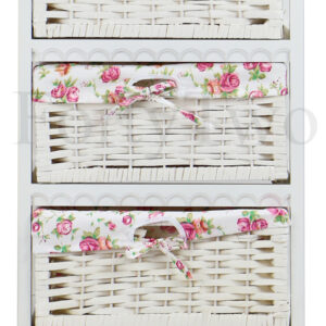 Savannah Wicker Basket Wooden Cabinet