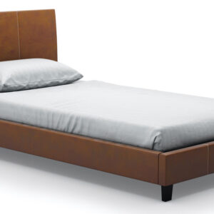 Haagen Single-Sized Bed (PU Camel Brown)