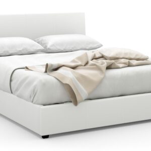 Foster Queen-Sized Storage Bed  (PU White)