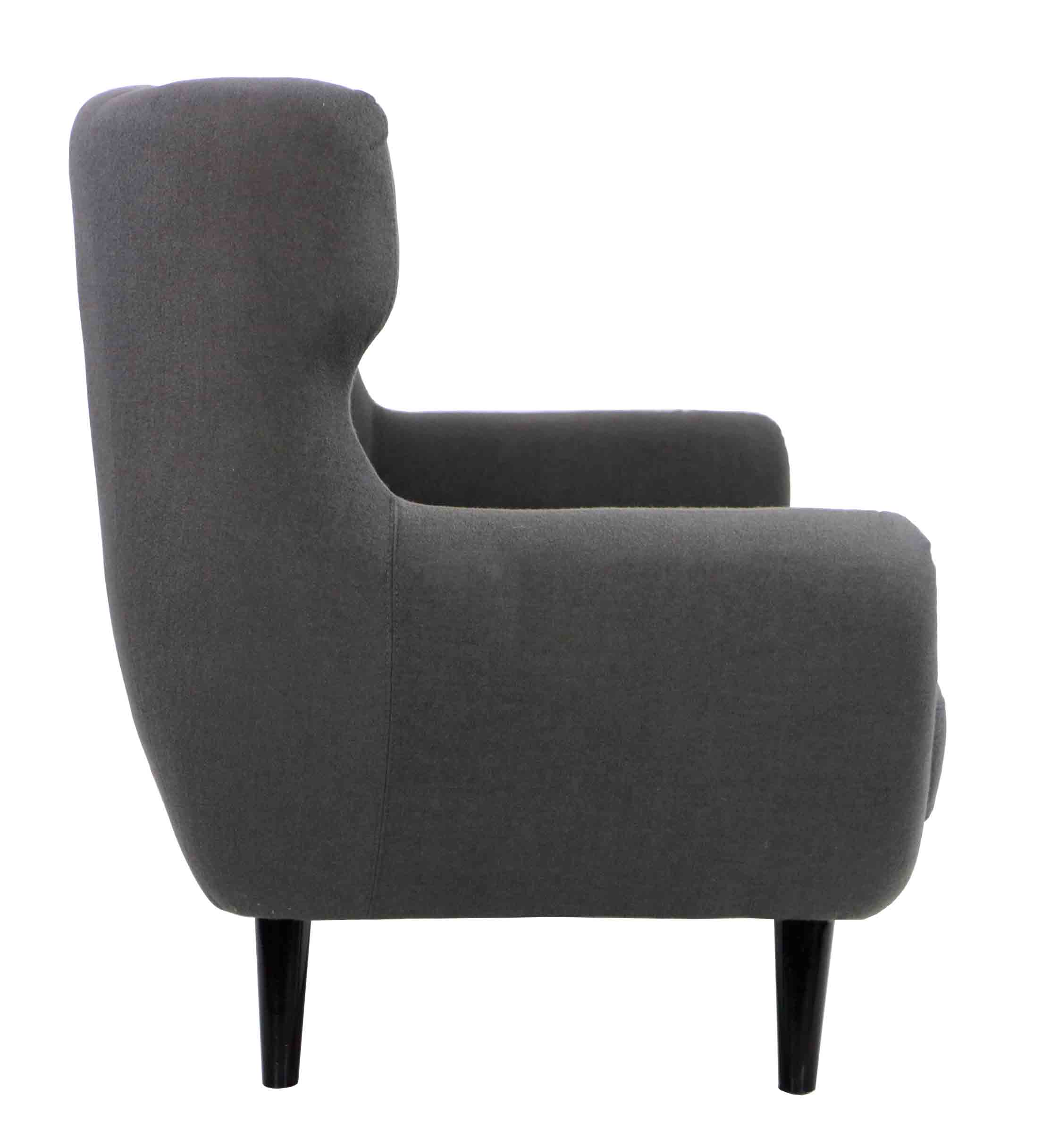 Replica WingBack Designer 2 Seater Sofa (Charcoal) - Image 4