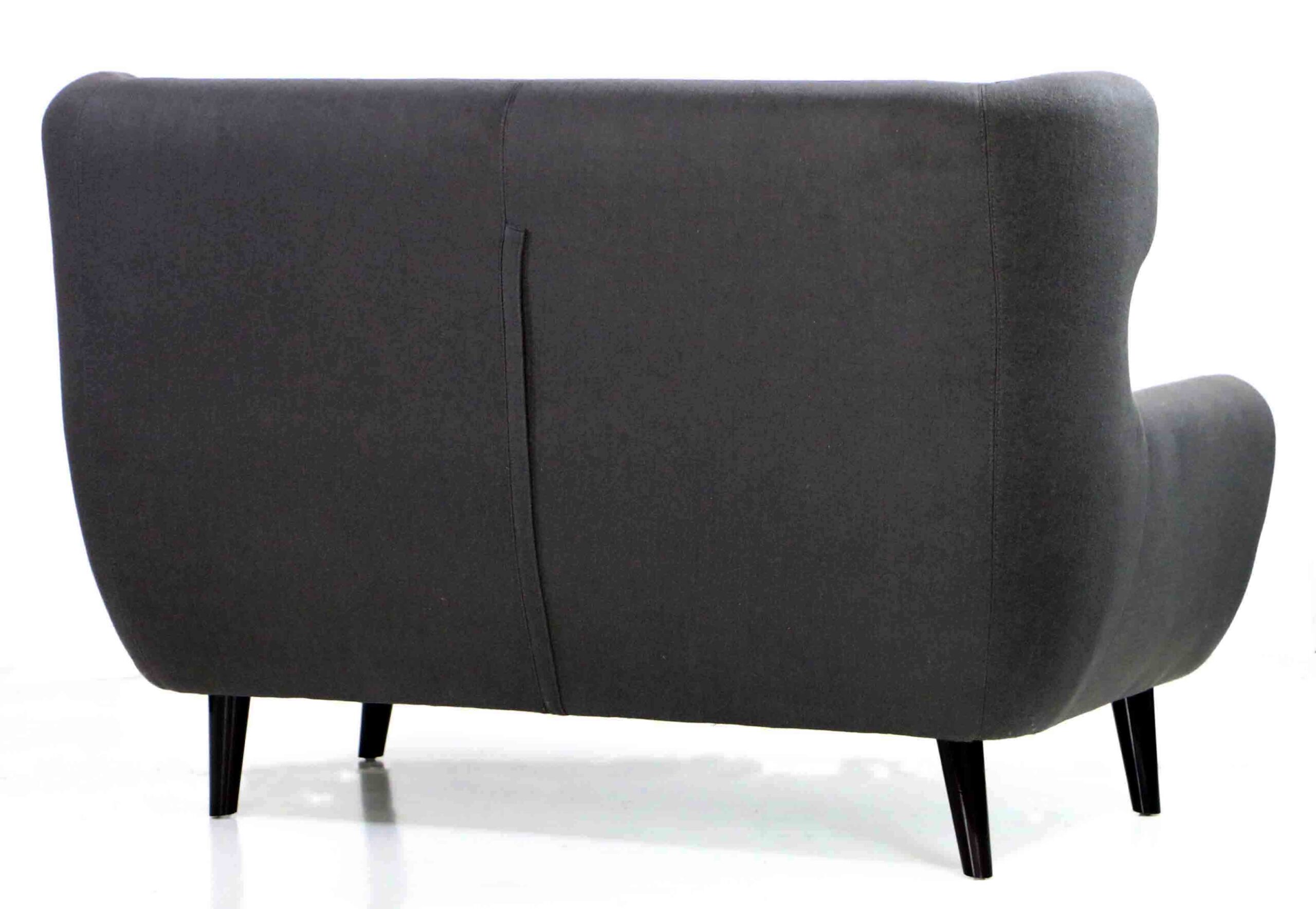 Replica WingBack Designer 2 Seater Sofa (Charcoal) - Image 5