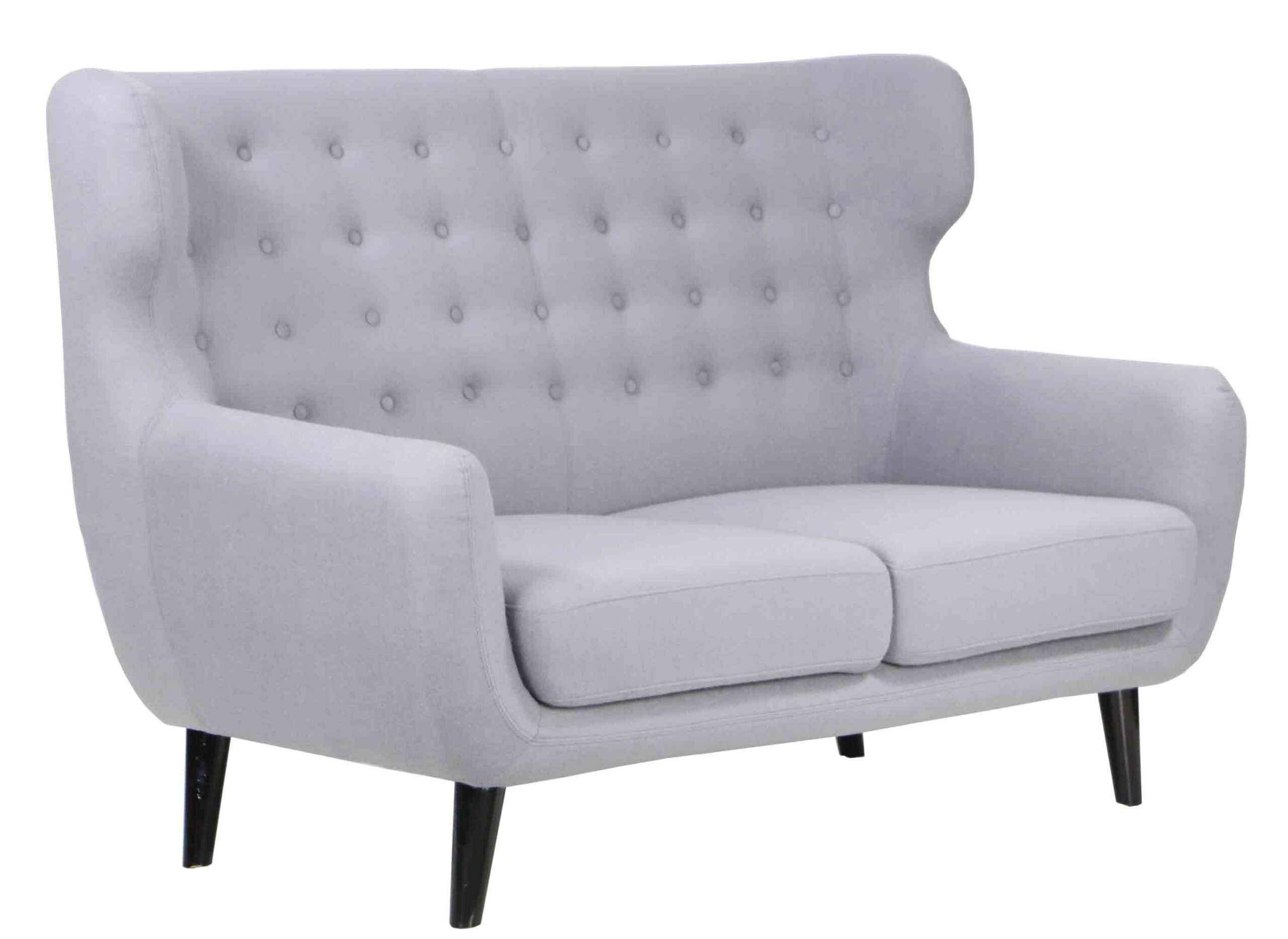 Replica WingBack Designer 2 Seater Sofa (Light Grey) - Image 3