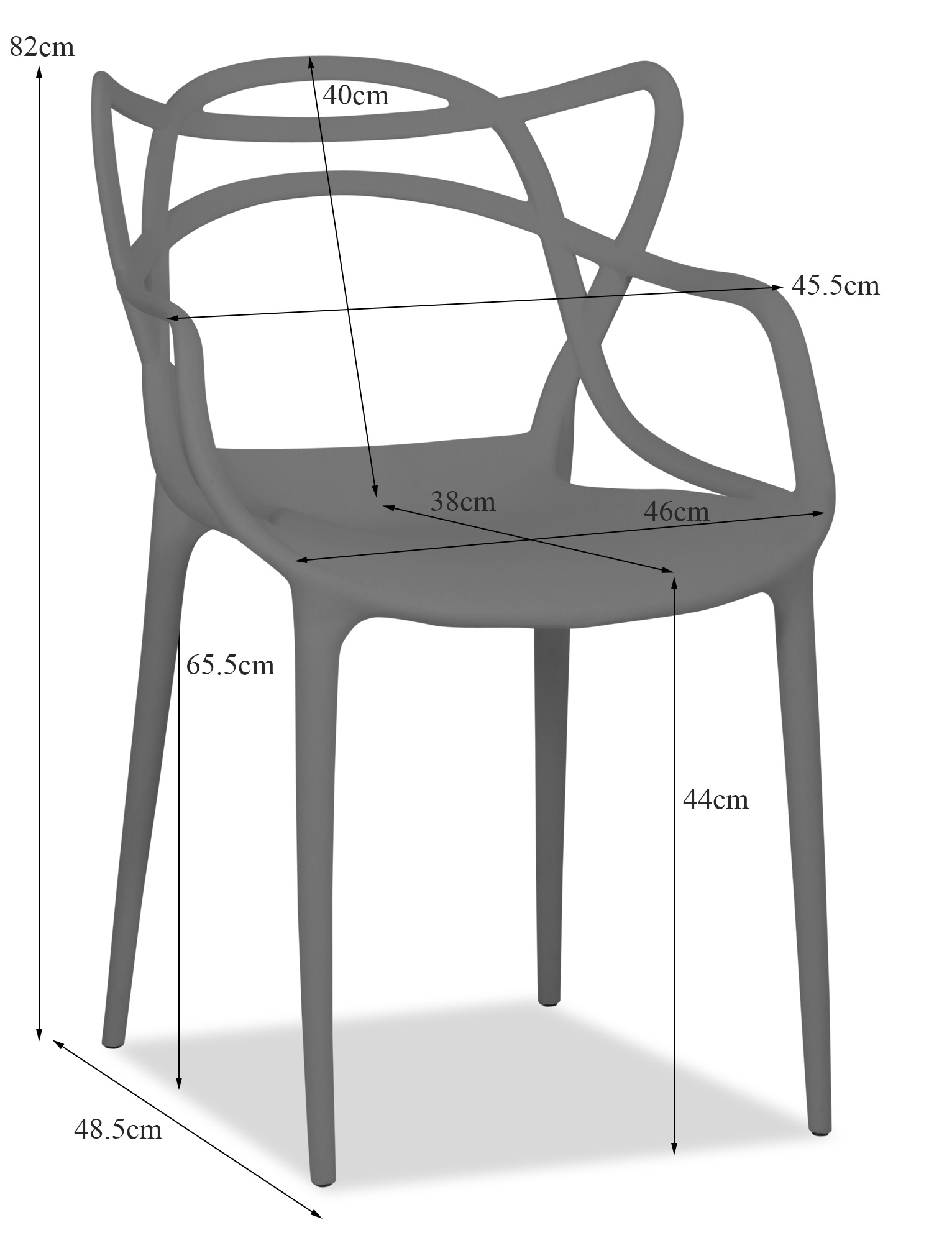 Camelia Designer Chair (Black) - Image 6