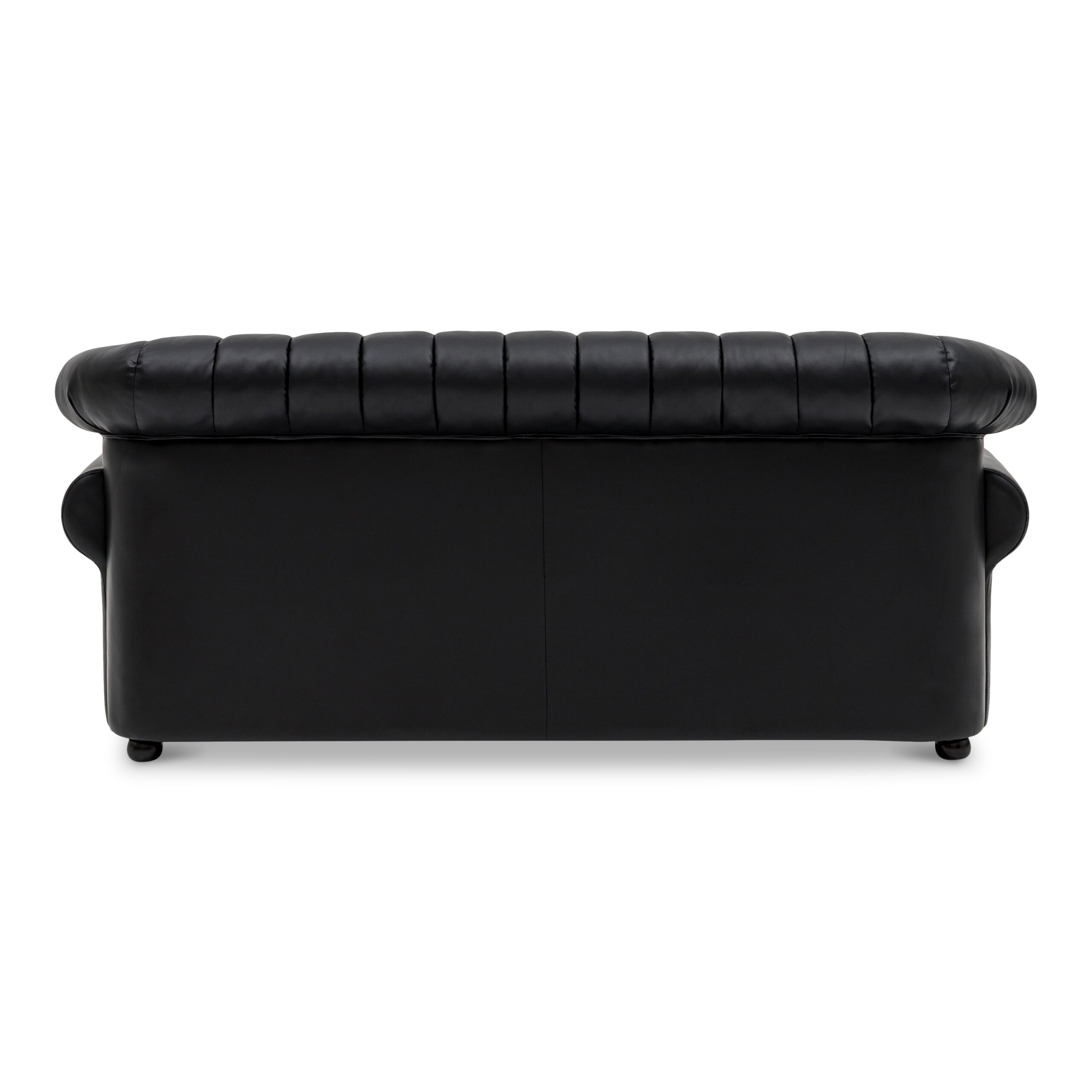 Tydus Strusso Classical 3 Seater Half Leather Sofa (Black) - Image 6