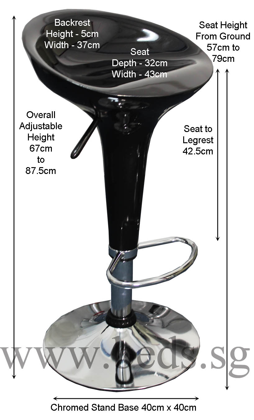 Don Bar Stool (Black) - Image 3