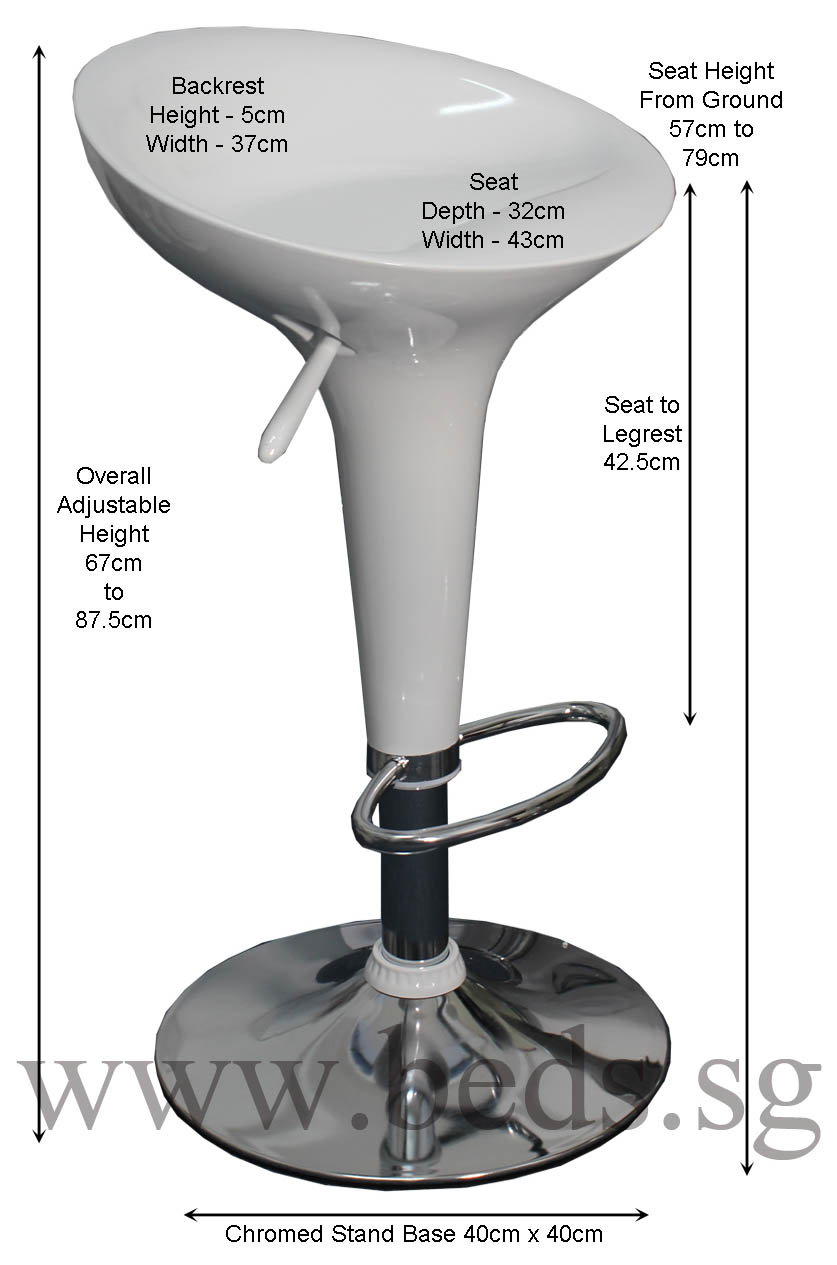 Don Bar Stool (White) - Image 6
