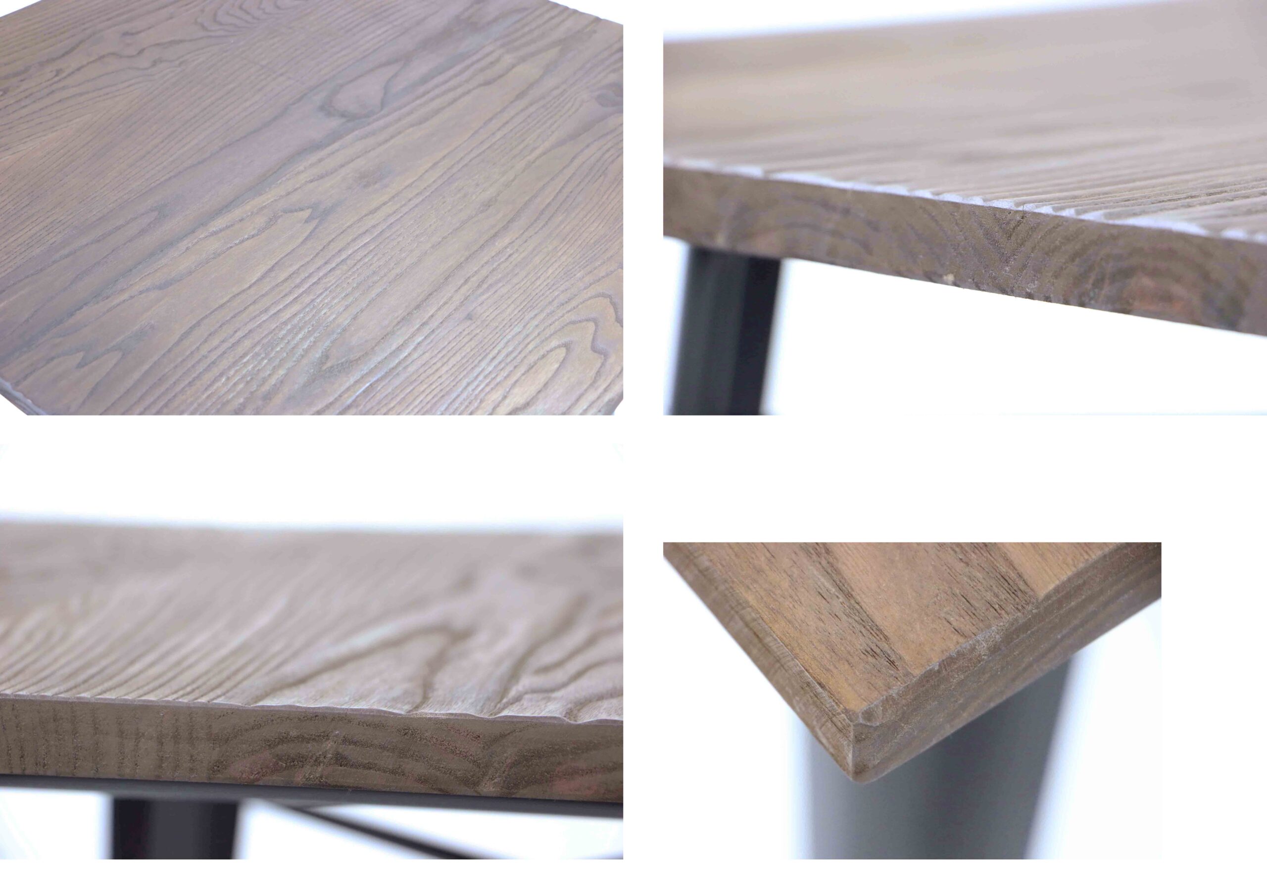 Modus Metal Dining Table with Wood Top Black - Image 5